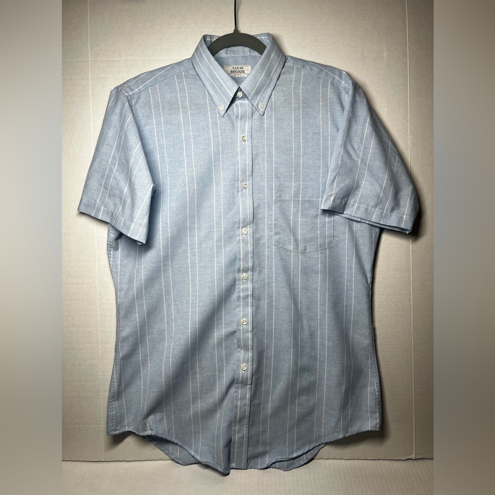 Arrow Brigade Men’s Shortsleeve Buttondown Shirt( Fitted)(16)